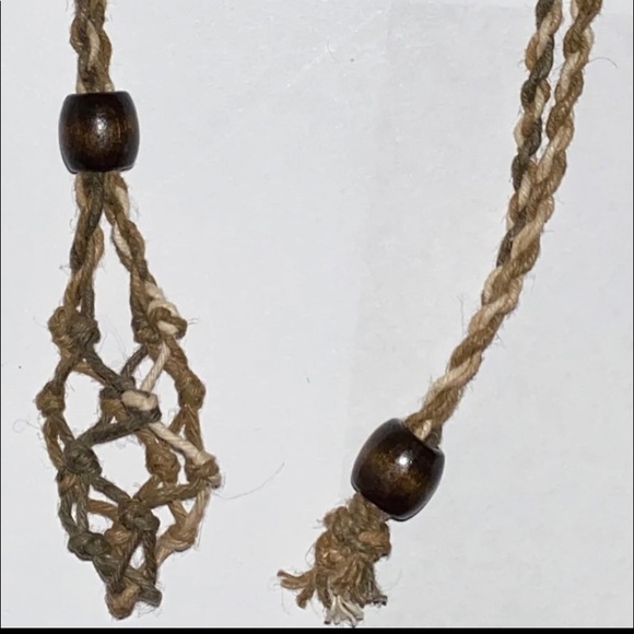 ✨Natural Multi-Earth Color Hemp Crystal Cage Necklaces•Handmade✨ - Picture 4 of 5